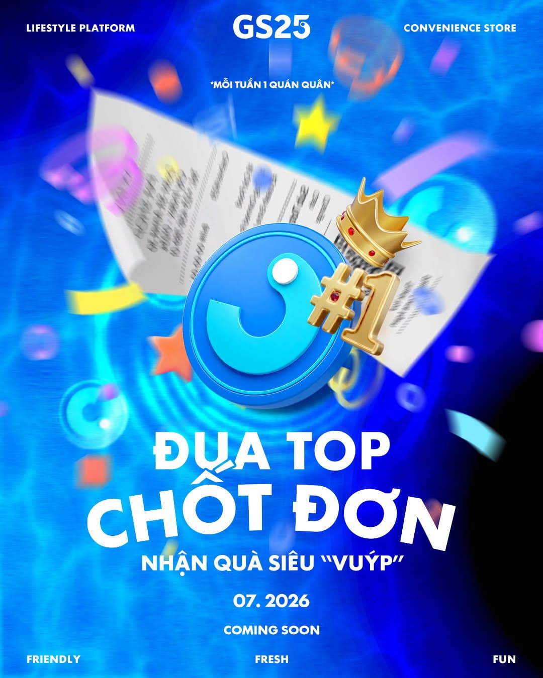 THỂ LỆ CHƯƠNG TRÌNH TOP CHỐT ĐƠN SINH NHẬT LẦN THỨ 8 CỦA GS25 "CREATE YOUR VIBES"