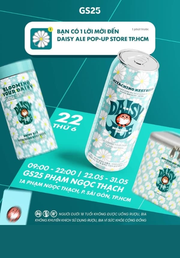 ĐIỀU KHOẢN VÀ THỂ LỆ CHƯƠNG TRÌNH ĐẶT CHỖ TRƯỚC TẠI SỰ KIỆN DAISY ALE POP UP STORE TP.HCM